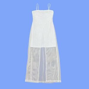 Vintage Deadstock Maxi Mesh Split Front Dress